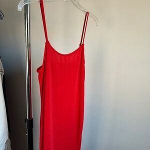 Red Poppy Easy Knit Midi Dress - Something Navy